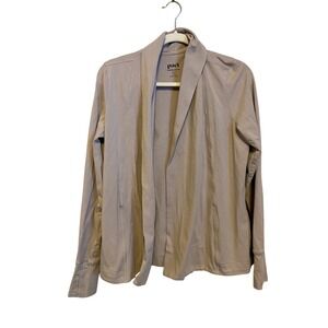 Pact Airplane Cardigan Open Front Long Sleeve Organic Cotton Size Small